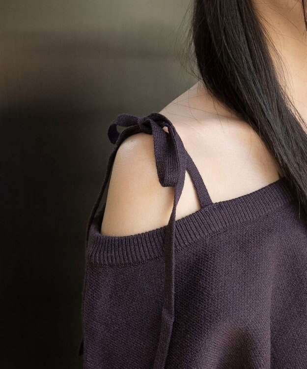 WEGO 【2025年秋冬新作】2WAYグラフィックワンショルBIGニット 柄4