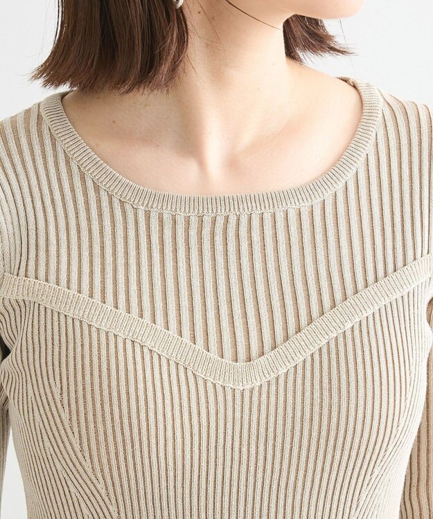 Green Parks ・ＡＮＤＳＥＡＲＣＨ　リブフェイクレイヤードニット Ivory