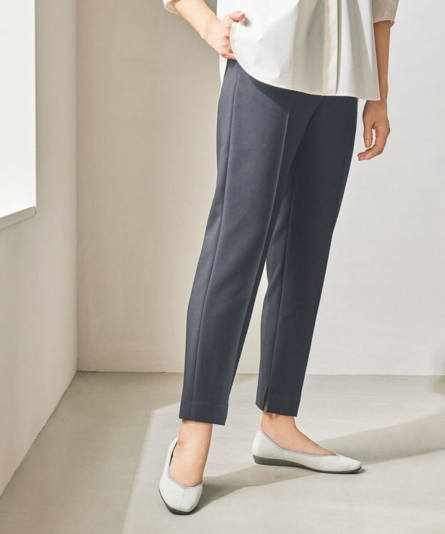 steppi 【洗える/撥水】 トリムスクエア パンプス ホワイト×ブルー