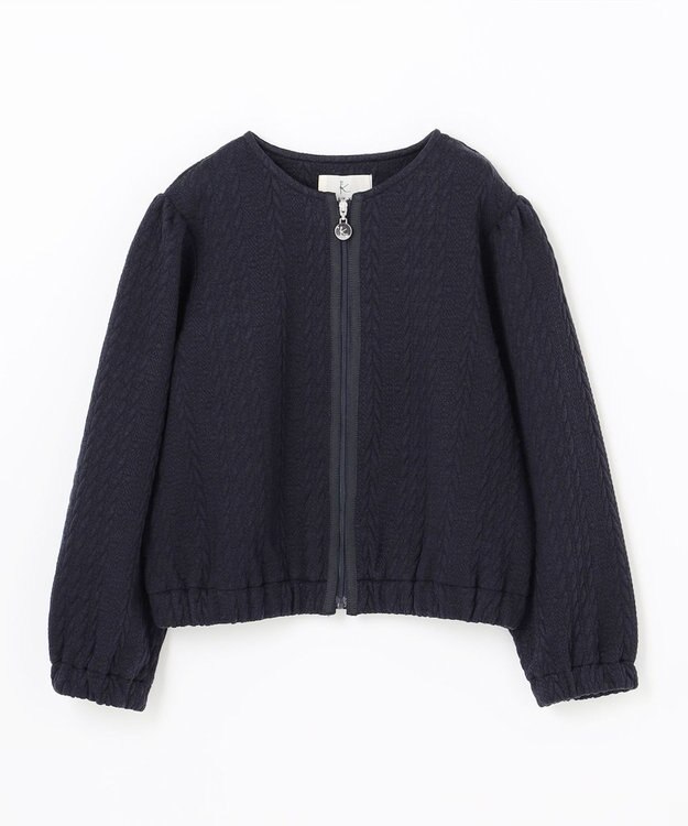 組曲 KIDS 【110-140cm】ホイップキルト ブルゾン ネイビー系