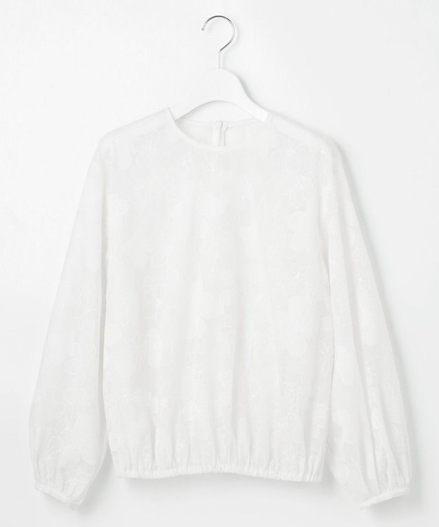 23区 【R(アール)】エンブロイダリーオーガンザ ブラウス ホワイト系