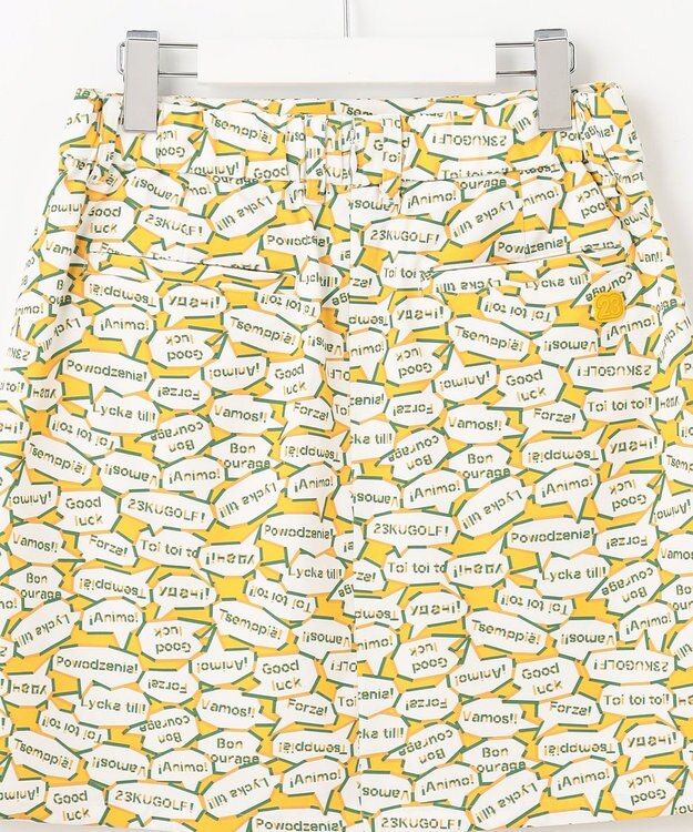 23区GOLF 【WOMEN】【吸水速乾/UVカット】YELL総柄プリントスカート イエロー系5