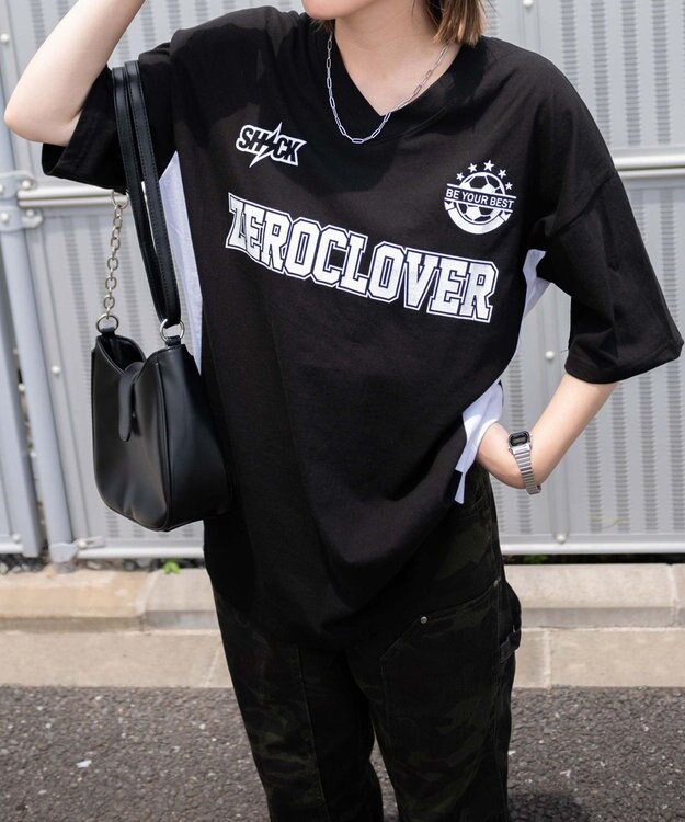 WEGO ZRCVゲームビッグTシャツ ブラック