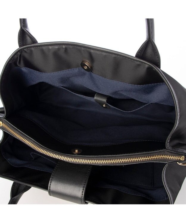 UNBILLION ペルケ perche / ナイロン×牛革付属ユーティリティ2wayトート ブラック