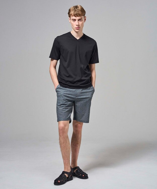 JOSEPH HOMME 【新色追加】ハイゲージベアスムース　VネックＴシャツ ブラック系