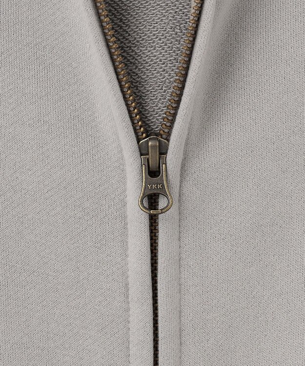 J.PRESS YORK STREET 【UNISEX】フルジップ裏毛ロゴパーカー ベージュ系