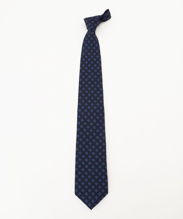 J.PRESS MEN オーバーダイ小紋ハンドプリント ネクタイ ネイビー系5