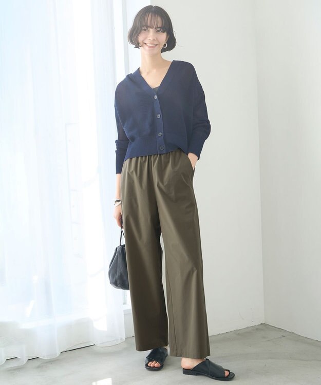 UNFILO FINE MOVE ワイドパンツ カーキ