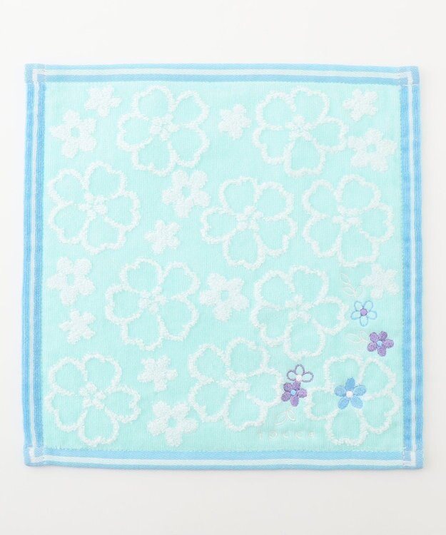 TOCCA FLOATING FLOWER TOWELCHIEF タオルハンカチ スカイブルー系