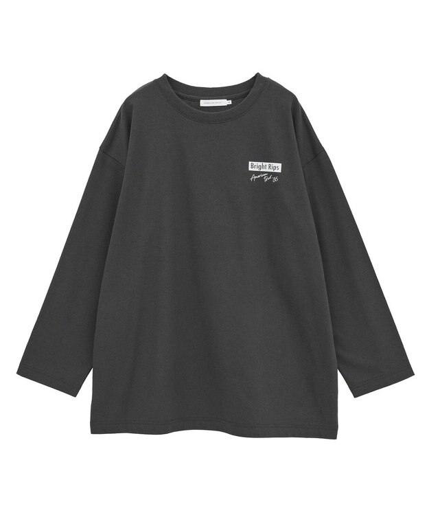 AMERICAN HOLIC Bright RipsロングTシャツ Charcoal Gray