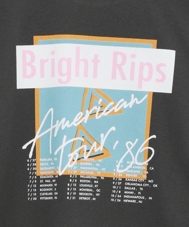 AMERICAN HOLIC Bright RipsロングTシャツ Charcoal Gray