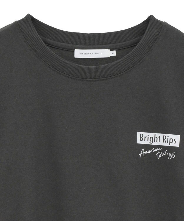 AMERICAN HOLIC Bright RipsロングTシャツ Charcoal Gray