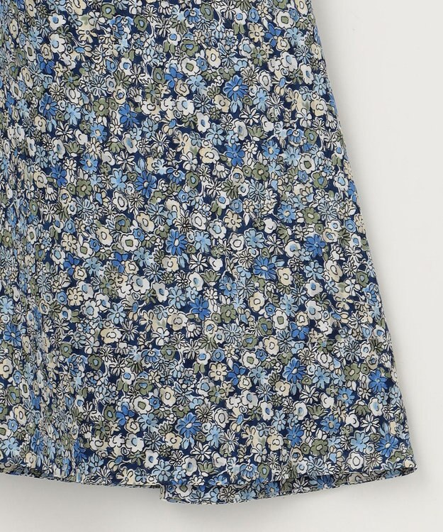 組曲 L フラワーレイヤープリント ワンピース ブルー系5