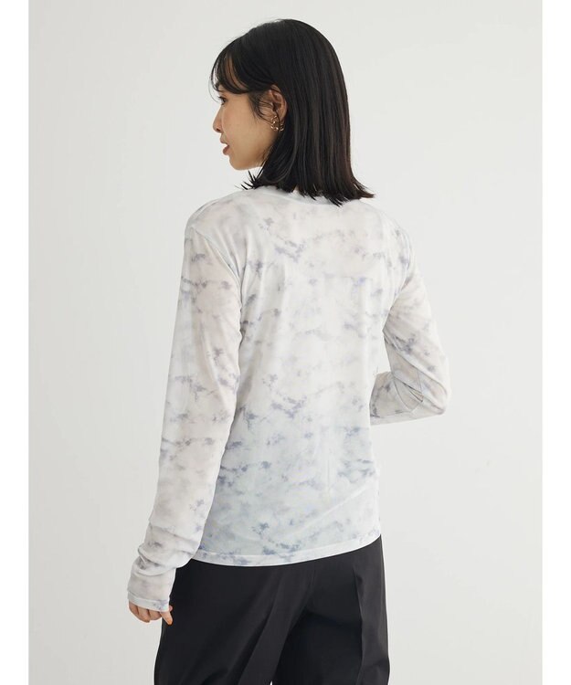 Green Parks クルーネックアソート柄シアープルオーバー Gray