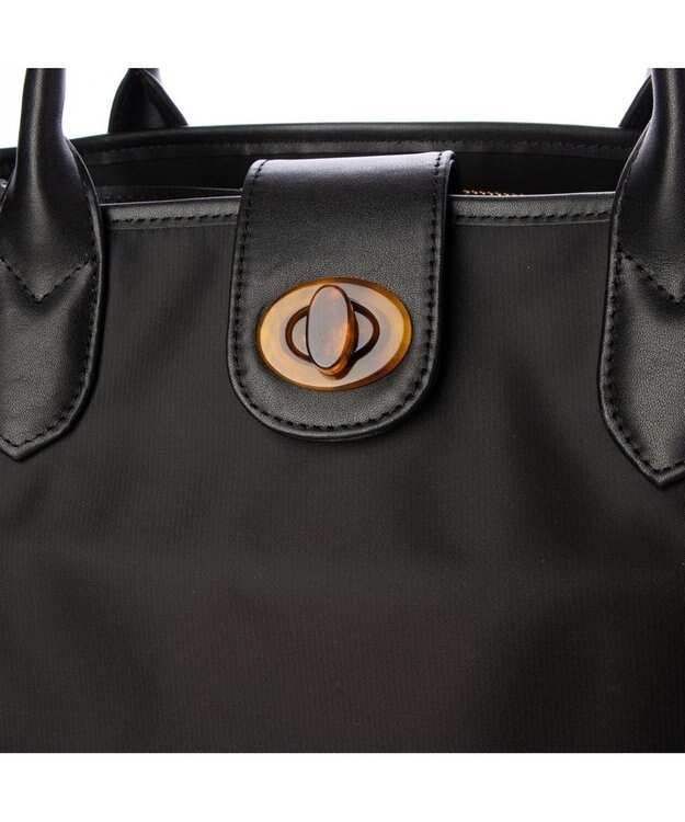 UNBILLION ペルケ perche / ナイロン×牛革付属ユーティリティ2wayトート ブラック