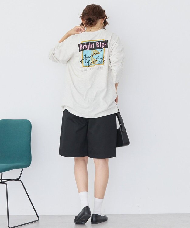 AMERICAN HOLIC Bright RipsロングTシャツ Oatmeal