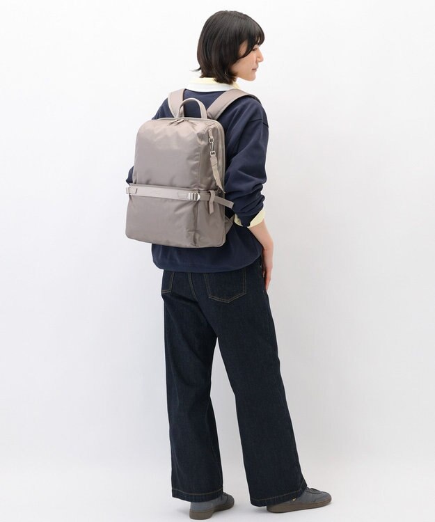 ACE BAGS & LUGGAGE W&.Day/Night リッカ2 スクエアリュック B4サイズ 15.6インチPC収納 19153 ダブルアンドデイナイト スモーキーピンク