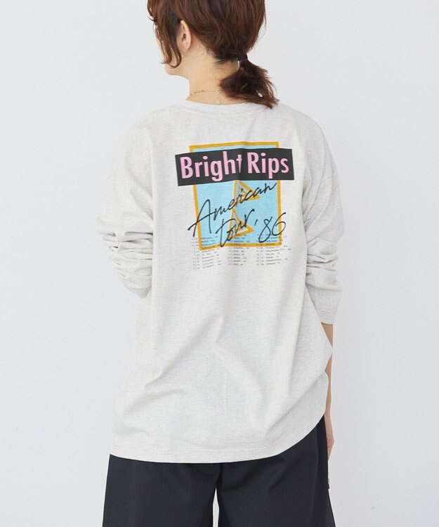 AMERICAN HOLIC Bright RipsロングTシャツ Oatmeal