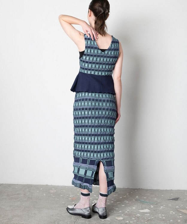 TRICOTE リンクスニットスカート【セットアップコーデ】 39NAVY