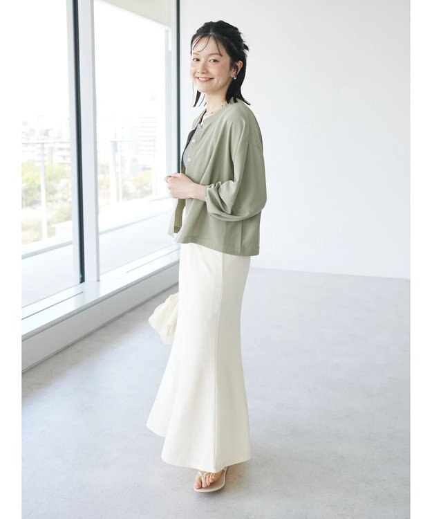 CRAFT STANDARD BOUTIQUE ランタン袖カーディガン Khaki