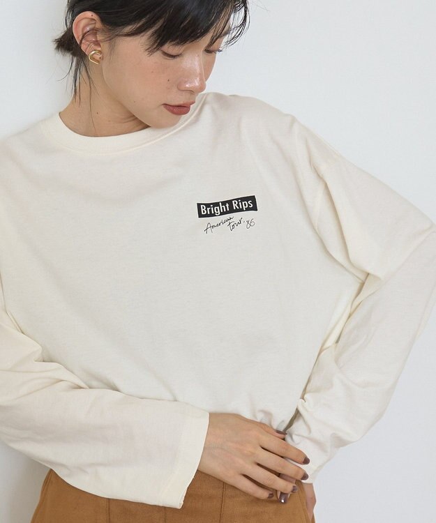 AMERICAN HOLIC Bright RipsロングTシャツ Off White