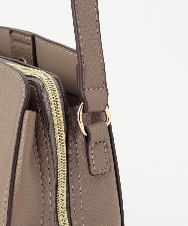 LA BAGAGERIE 【maison vert】 【多収納】アオリショルダーバッグ ライトグレー