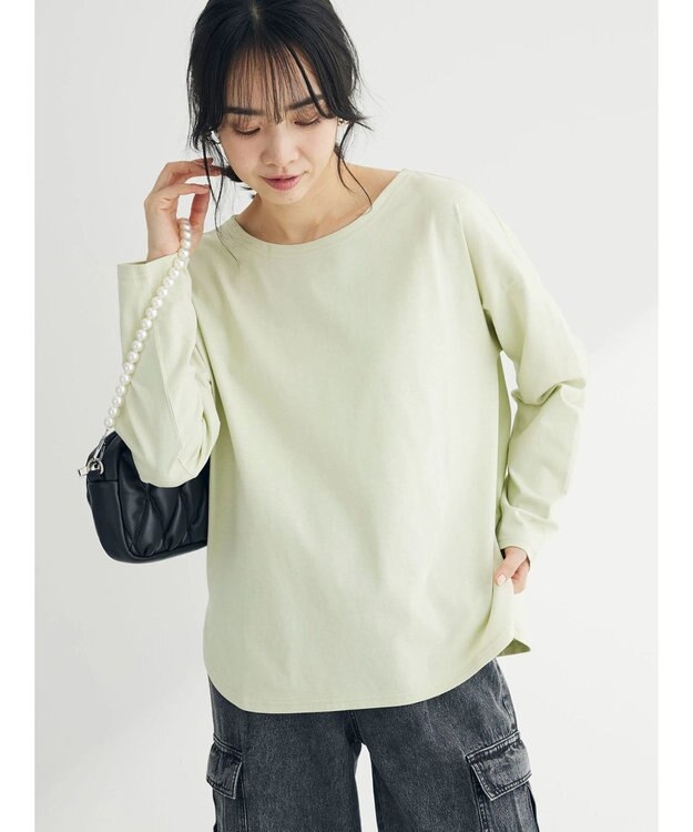 Green Parks ・ＳＵＧＡＲ　ＳＰＯＯＮ　ボートネックロンＴＥＥ Light Green
