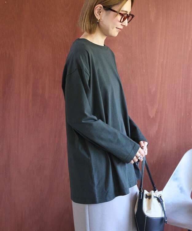 AMERICAN HOLIC Bright RipsロングTシャツ Charcoal Gray