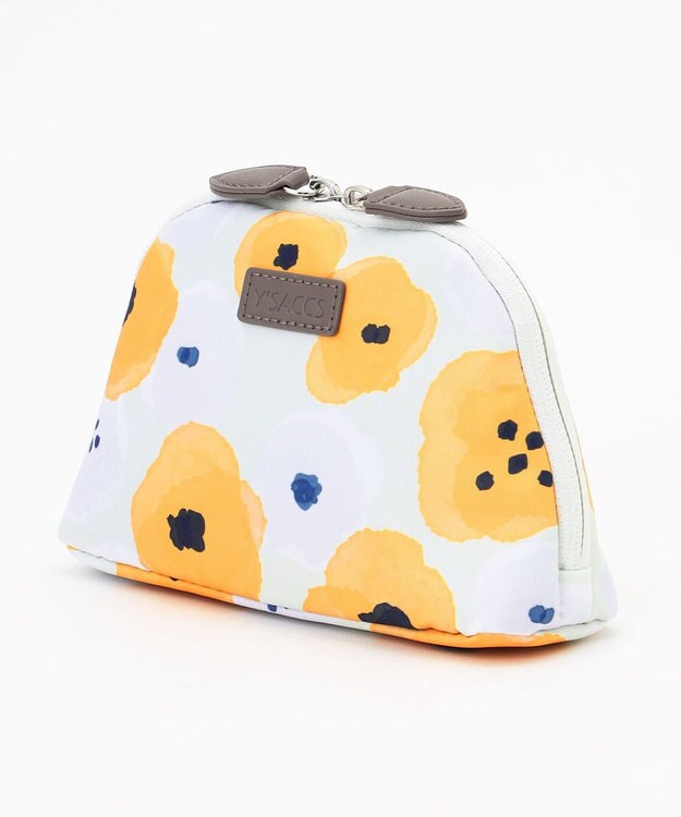 Y'SACCS 総柄プリントハーフムーンポーチ イエロー