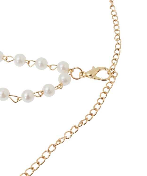 earth music&ecology パールチェーンベルト Gold