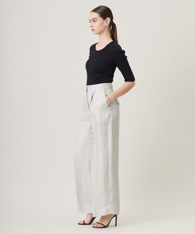 ICB 【洗える】4×2リブ プルオーバー ブラック系