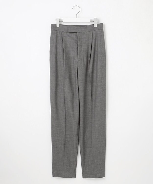 23区 【エステータ】ウールトロドライストレッチ タックテーパード パンツ グレー