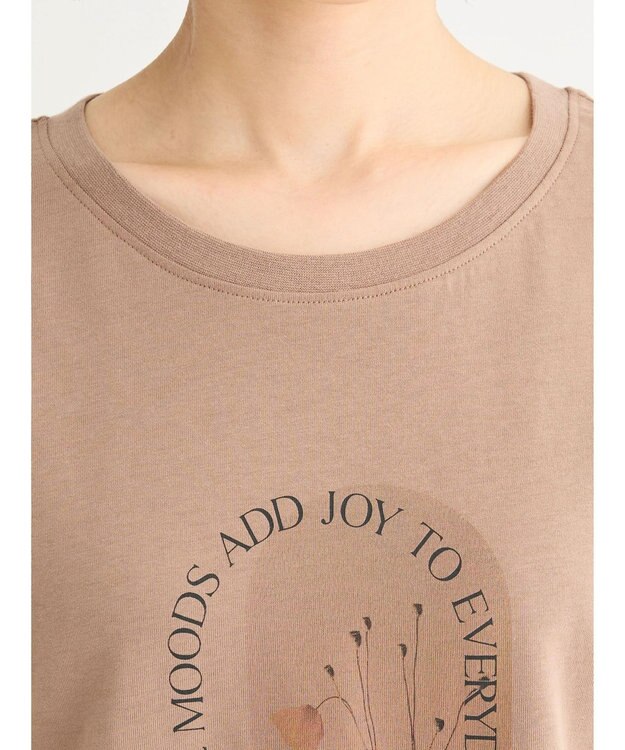 Green Parks フラワーフォトコンパクトプルオーバー Beige