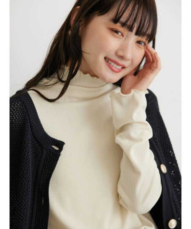 AMERICAN HOLIC 針抜きタートルプルオーバー Ivory