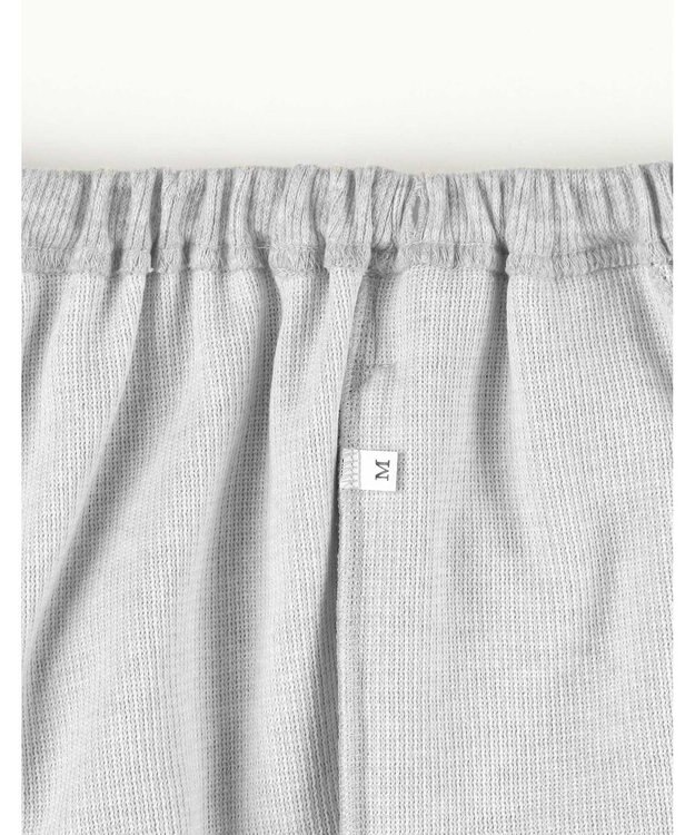 une nana cool 【綿混】ソフトコットンリブ 半袖開襟パジャマ MADE WITH LIBERTY FABRIC グレー