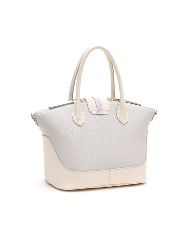 A.D.M.J. 【牛革】モーツァルト/バイカラーノーブルファスナートート25cm(ショルダーストラップ付) DAUPHIN×MOON