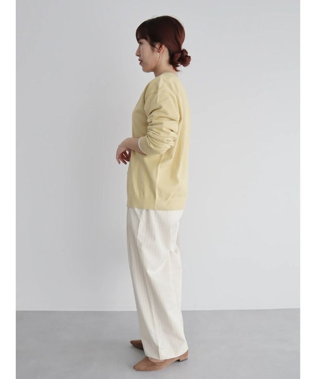 CRAFT STANDARD BOUTIQUE イージーケアピンストライプテーパードパンツ Stripe Ivory