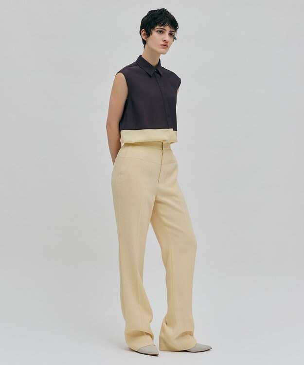 BEIGE， 【洗える】SERBES / ノースリーブブラウス Bordeaux×Cream