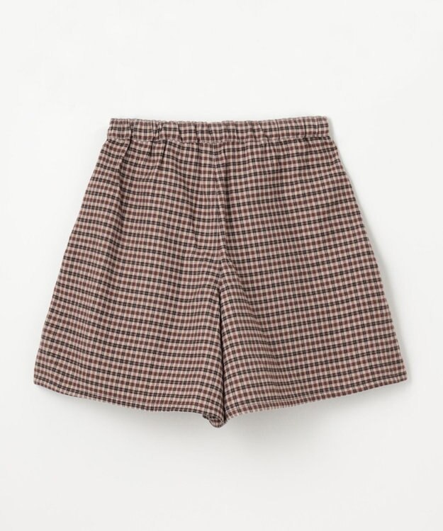 ANY KIDS チェックショートパンツ ブラウン
