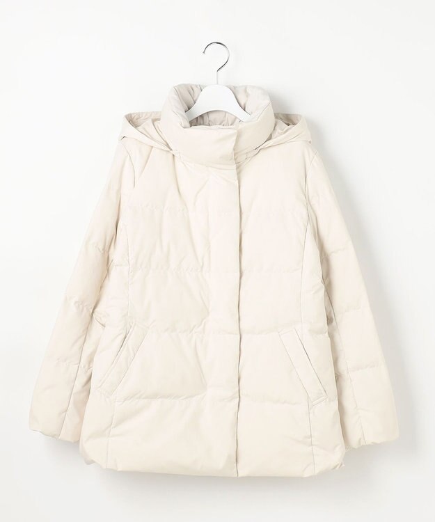 J.PRESS LADIES S 【洗える・2way】タフタダウン ミドル丈 コート アイボリー系