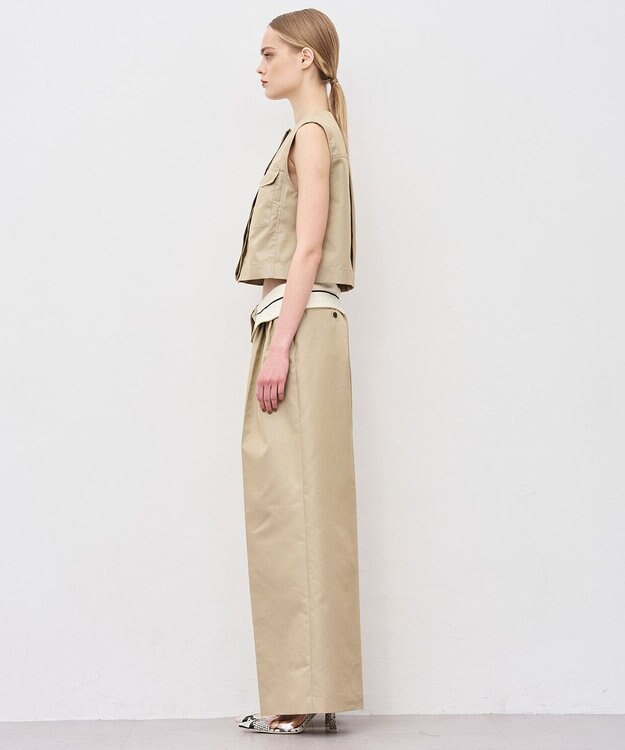 uncrave チノギャバジン ワイドトラウザー ベージュ