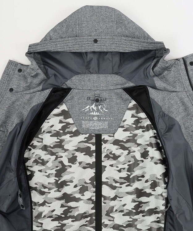 JOSEPH ABBOUD MOUNTAIN 【UNISEX】ホットピアスラブジャガードカモ コート ライトグレー系