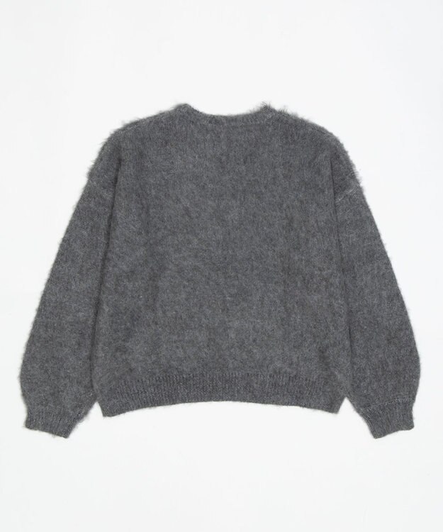 WEGO モヘアタッチBROOKLYNロゴニット グレー