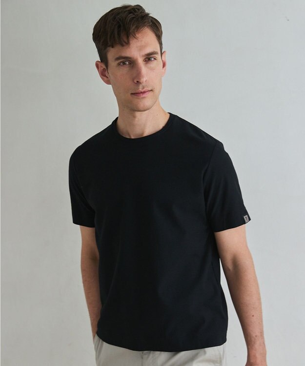 GOTAIRIKU キングサイズ登場【サラサラ/高通気】仕事で着られる 鹿の子 BIZ Tシャツ ブラック系