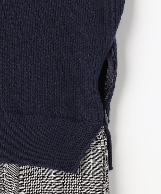 ANY SIS S ドッキングニット ワンピース ネイビー