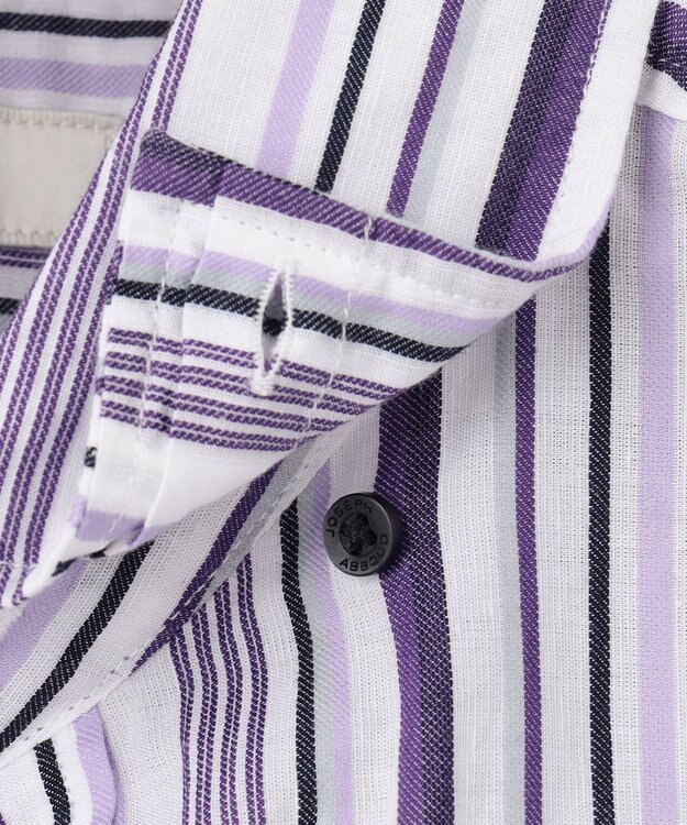 JOSEPH ABBOUD 【キングサイズ・吸水速乾】ソアロンストライプ 半袖 パープル系1