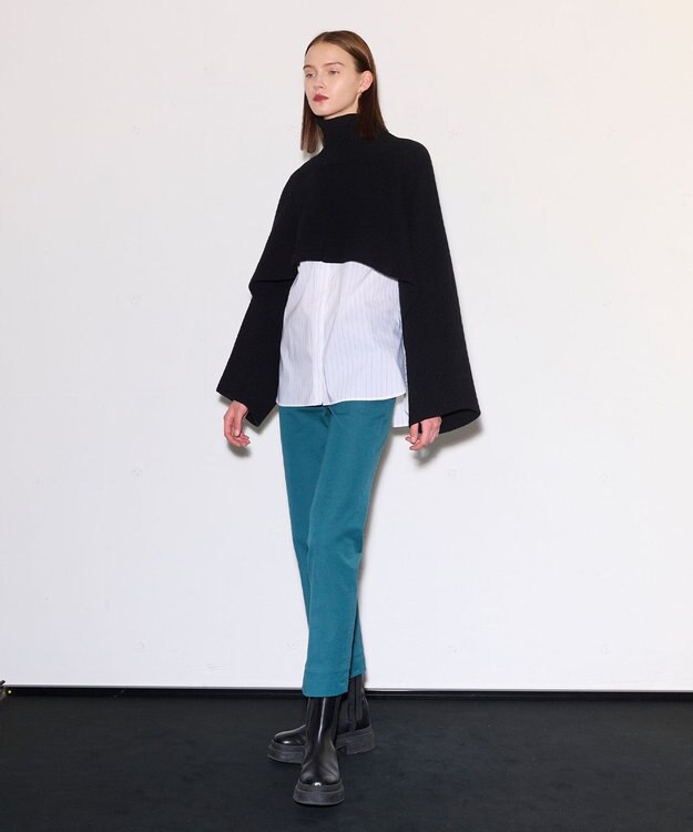 JOSEPH ギャバジンストレッチ　テーパードトラウザーズ Dark Teal