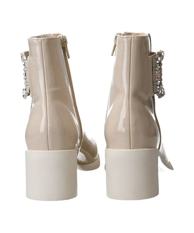 Bridget Birkin 【Bridget Birkin】ビジューバックルレインブーツ アイボリーエナメル