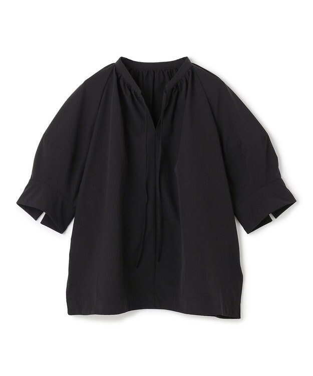 UNFILO FINE MOVE ランタンブラウス ブラック