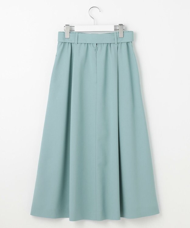 自由区 【洗える】ストレッチライトツイル スカート ライトブルー